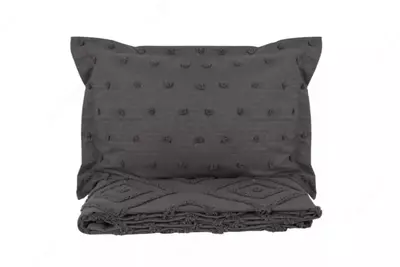 Комплект текстильных изделий Almila Life "Mellow Gri" 210 х 250 см (Турция) Темно/серый