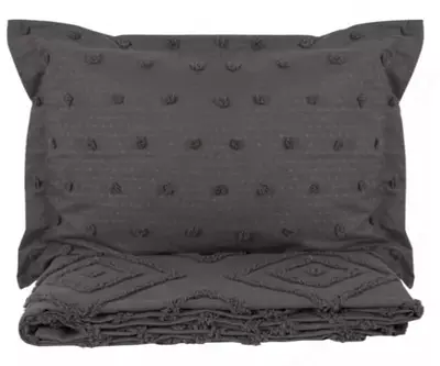 Комплект текстильных изделий Almila Life "Mellow Gri" 210 х 250 см (Турция) Темно/серый