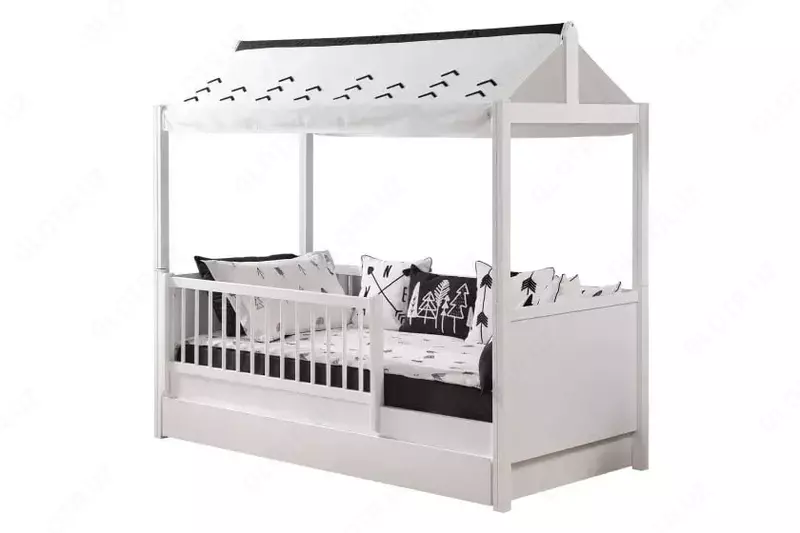 Тент для детской кроватки Almila Life "Nordic Todi" (Турция) Белый/черный