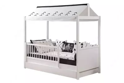 Тент для детской кроватки Almila Life "Nordic Todi" (Турция) Белый/черный