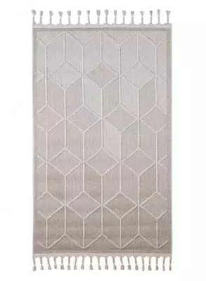 Дизайнерский ковер для детских и подростковых комнат Almila Mobilya "Ruby" 100 х 160 см (Турция) Кремово/коричневый