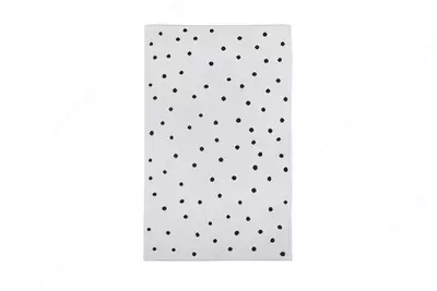 Натуральный ковер для детских и подростковых комнат Almila Mobilya "Tombo" 100 х 160 см (Турция) Белый/черный