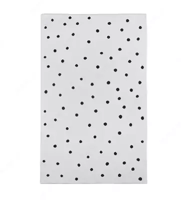 Натуральный ковер для детских и подростковых комнат Almila Mobilya "Tombo" 100 х 160 см (Турция) Белый/черный