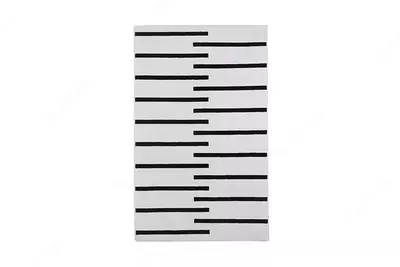 Натуральный ковер для детских и подростковых комнат Almila Mobilya "Way" 100 х 160 см (Турция) Белый/черный