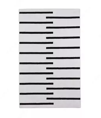 Натуральный ковер для детских и подростковых комнат Almila Mobilya "Way" 100 х 160 см (Турция) Белый/черный