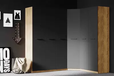 Almila Plus 2 eshikli shkaf, yong'oq