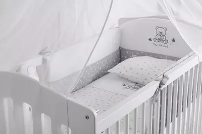 Детская кроватка качалка Sofy Grey Almila (60x120 cm)