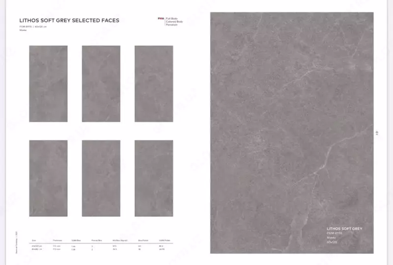 Керамическая плитка LITHOS 80*120 Серый