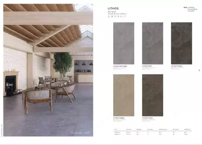 Керамическая плитка LITHOS 80*120 Soft grey