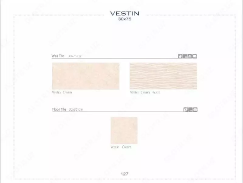 175 885.1 сум Керамическая плитка Vestin 30*75