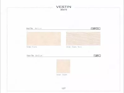 173 466.8 сум / шт. Керамическая плитка Vestin 30*75