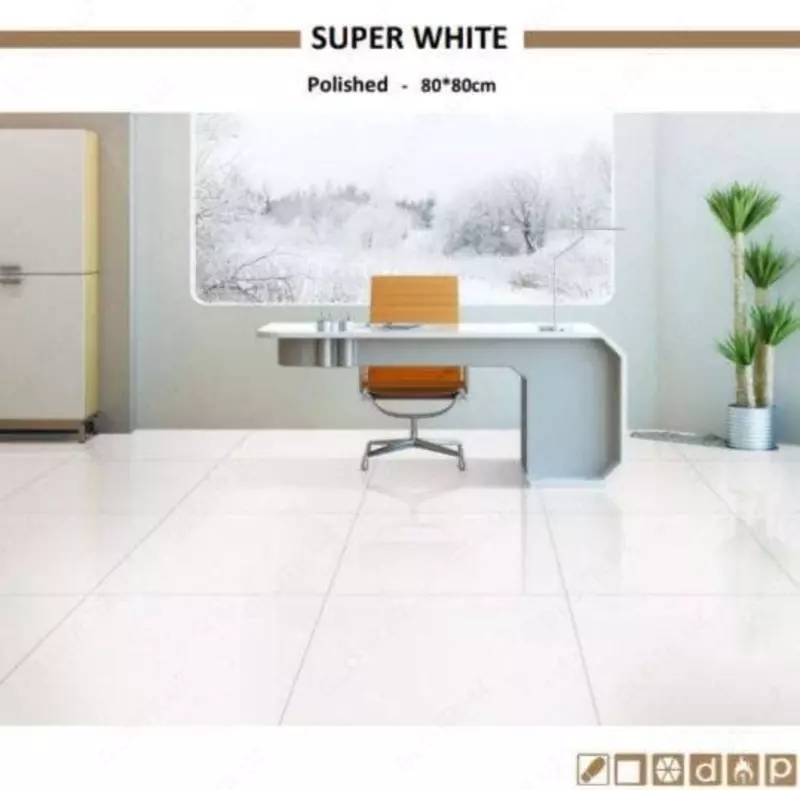 Керамическая плитка Super white 80*80