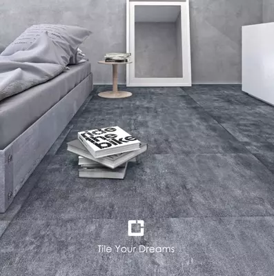 Керамическая напольная плитка 60 х 120 см (Дымчато-серый)