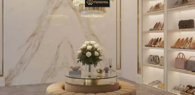 Seramika plitkalari (universal) "FAVANIA" Calacatta Gold kitob o'lchami (sillangan)