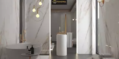 Керамическая плитка (универсальная) "FAVANIA" Calacatta Gold (Полированная)