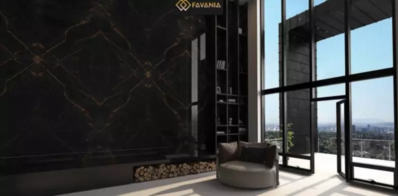 Керамическая плитка (универсальная) "FAVANIA" Maxim Gold book match (Полированная)