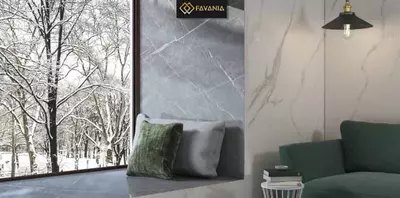 Керамическая плитка (универсальная) "FAVANIA" Pietra Light Gray (Полированная)