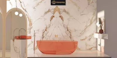 Керамическая плитка (настенная) "FAVANIA" Neolith Gold book match (Полированная)