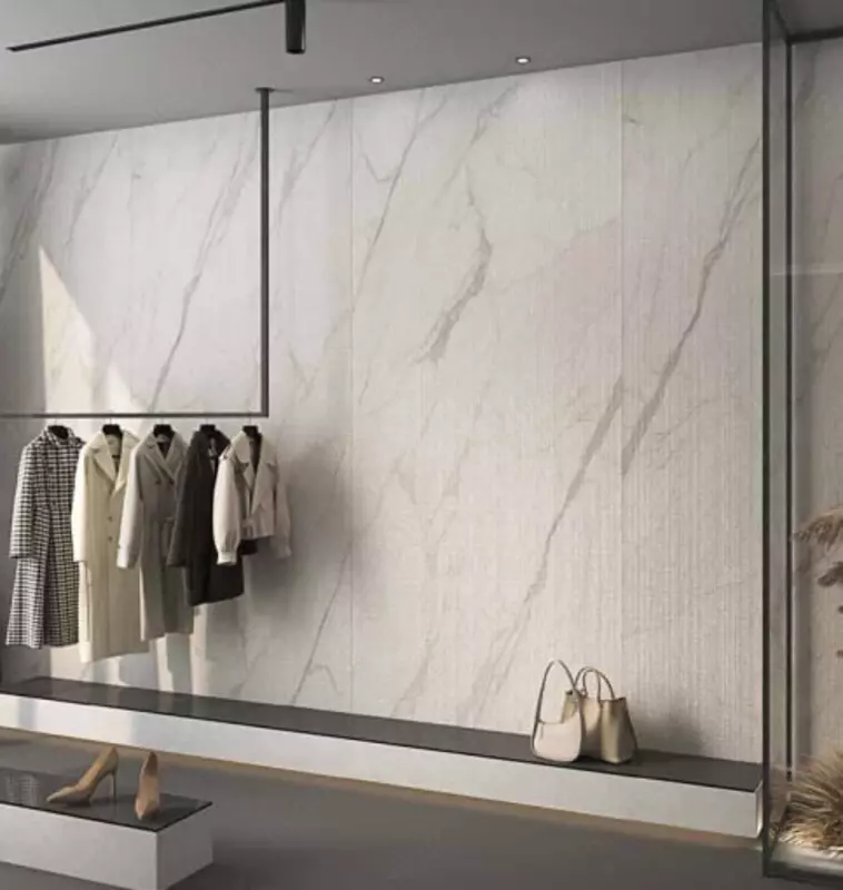 Seramika plitkalari (devor) "FAVANIA" Carrara AX kitobi o'yini (mat)