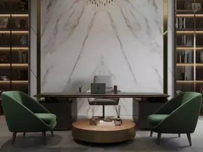 Seramika plitkalari (devor) "FAVANIA" Calacat Ta Gold kitob o'yini (jilolangan)