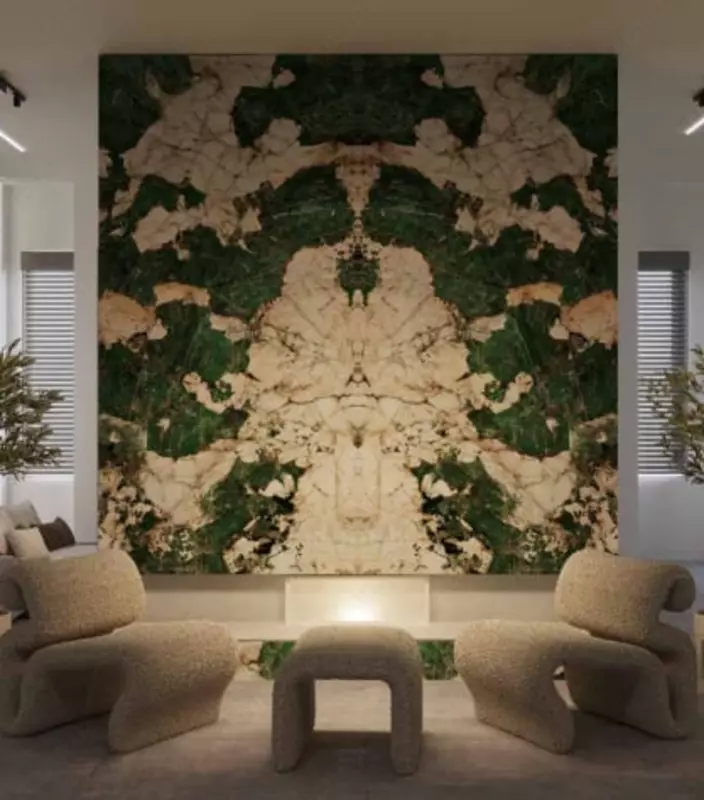 Керамическая плитка (настенная) "FAVANIA" Emerald  book match (Полированная)