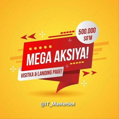 МЕГА АКЦИЯ Создание сайта на 500 тысяч сумов.