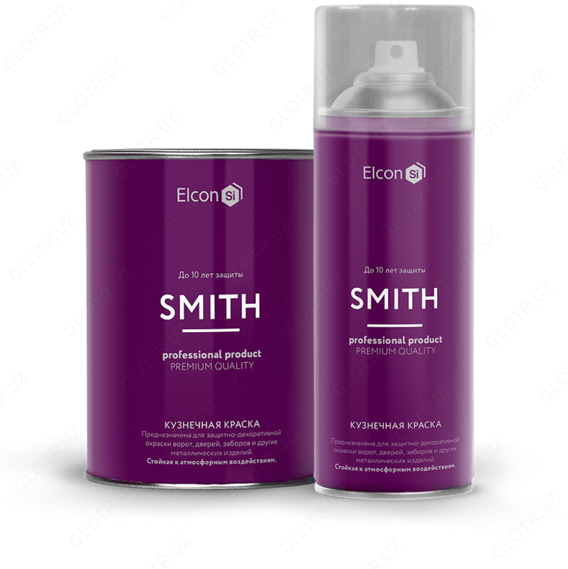 Кузнечная краска Elcon Smith 3 в 1 (c молотковым эффектом) / серебро
