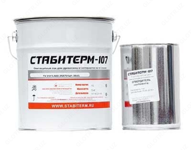 Огнезащитный износостойкий лак для древесины Стабитерм-107