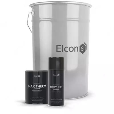 Issiqlikka chidamli antikorozif emal Maks Therm / qora yarim porloq/ 600⁰C / 25 kg