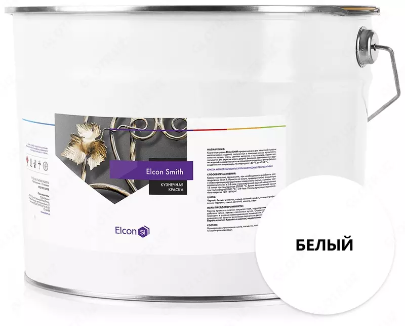 To'qib mahsulotlar Smit uchun bo'yoqlar (mot) oq, fil (RAL 1015) 10kg