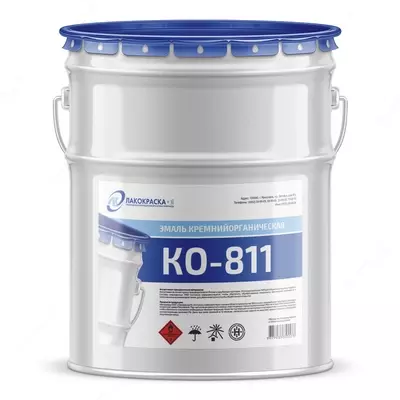 Issiqlikka chidamli antikorozif emal (ko-811, ko-811k) qora / 400⁰С / 25 kg