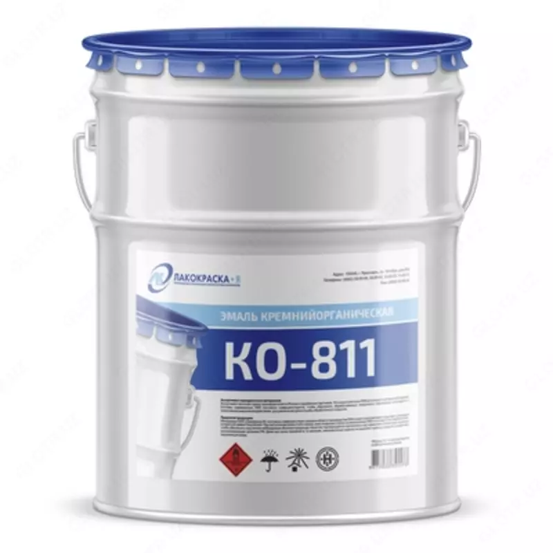 Issiqlikka chidamli antikorozif emal (ko-811, ko-811k) yorqin qizil (ral 3020) / 400⁰C/ 25 kg