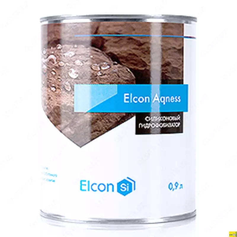 Водоотталкивающие пропитки для камня, кирпича, бетона Elcon Aqwell гидрофобизатор с мокрым эффектом бесцветный 0.9л