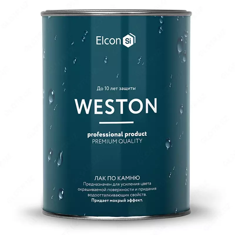 Водоотталкивающие пропитки для камня, кирпича, бетона Elcon Weston водоотталкивающий лак по камню 9л