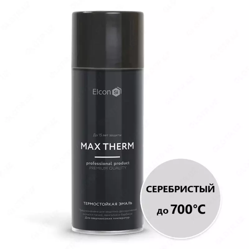 Issiqlikka chidamli korroziyaga qarshi emal Max Therm, kumush/ 400-1000⁰С/ 520 ml / aerozol