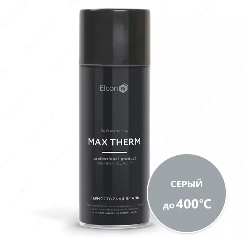 Issiqlikka chidamli korroziyaga qarshi emal Max Therm, Kulrang/ 400-1000⁰С/ 520 ml / aerozol