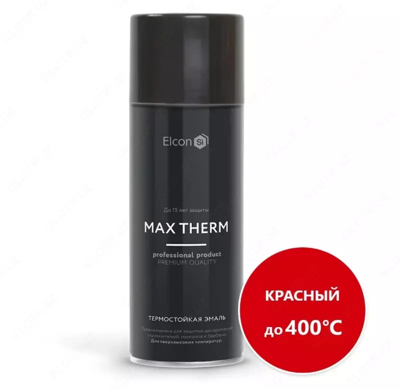 Термостойкая антикоррозионная эмаль Max Therm, красный/400-1000⁰С/520 мл/аэрозоль