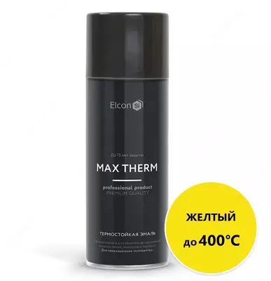 Issiqlikka chidamli korroziyaga qarshi emal Max Therm, sariq/ 400-1000⁰С/ 520 ml / aerozol
