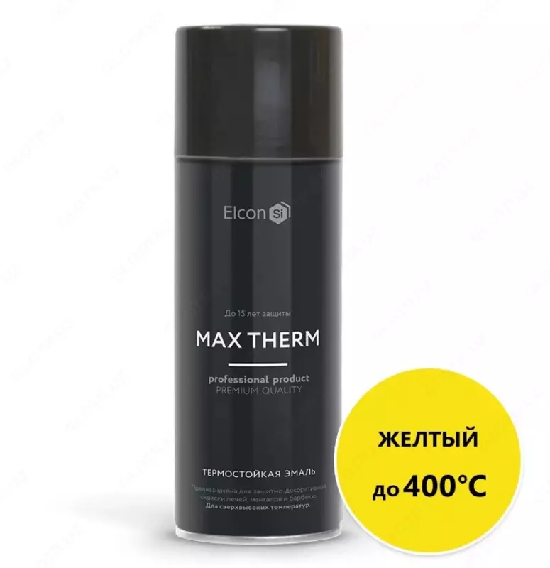 Issiqlikka chidamli korroziyaga qarshi emal Max Therm, sariq/ 400-1000⁰С/ 520 ml / aerozol