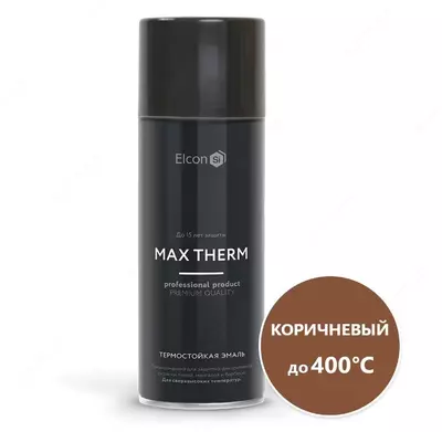 Issiqlikka chidamli korroziyaga qarshi emal Max Therm, jigarrang/ 400-1000⁰С/ 520 ml / aerozol