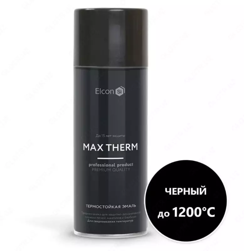 Issiqlikka chidamli korroziyaga qarshi emal Max Therm, qora / 700-1200⁰С/ 520 ml / aerozol
