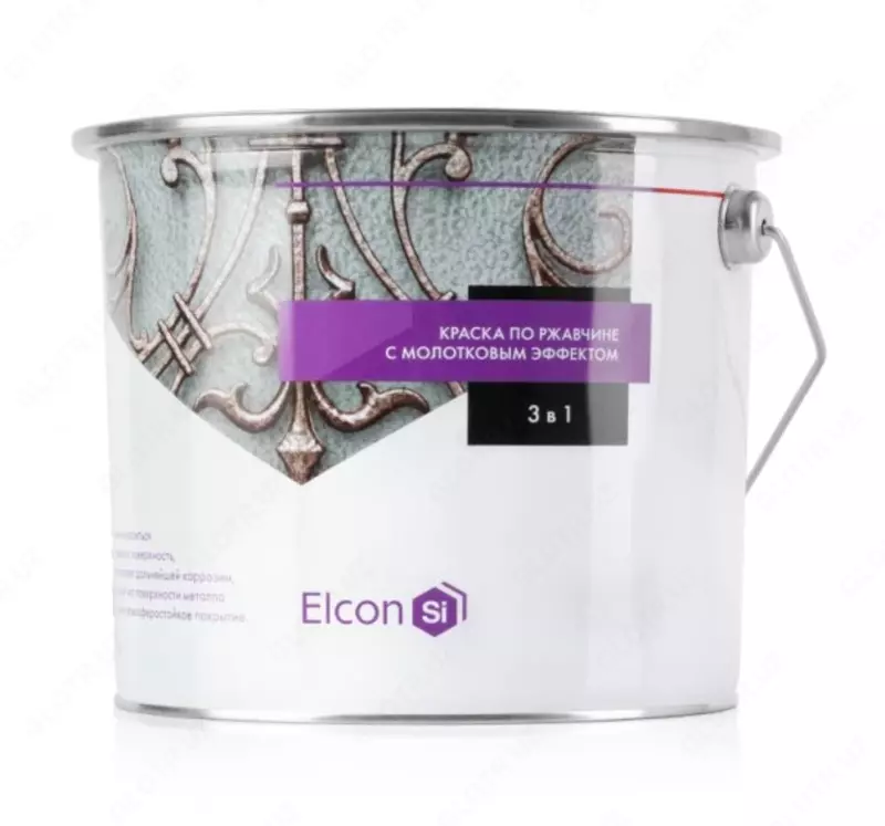 Кузнечная краска Elcon Smith 3 в 1 c молотковым эффектом /шоколад/0.8 кг