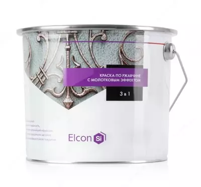 Кузнечная краска Elcon Smith 3 в 1 c молотковым эффектом /зеленый/0.8 кг