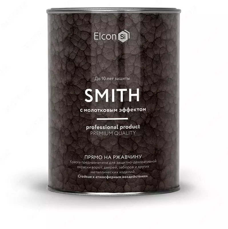 Кузнечная краска Elcon Smith c молотковым эффектом /черный/0.4 кг