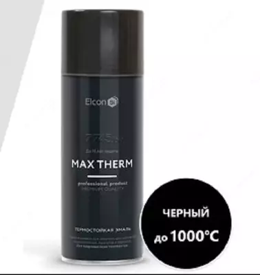 Elcon Max Therm issiqlikka chidamli emal ko-8101 ko-8104 ko-868 ko-870 Ko-8111 ko-828 qora 1000°S -