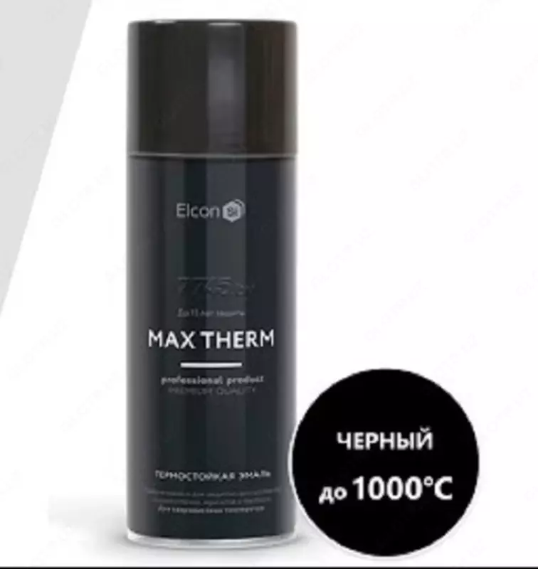 Elcon Max Therm issiqlikka chidamli emal ko-8101, ko-8104, ko-868, ko-870, Ko-8111, ko-828, qora, 1000°S