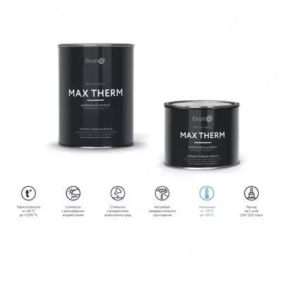 Термостойкая эмаль Elcon Max Therm КО-8101, КО-8104, КО-868, КО-870, КО-8111, КО-828, зеленый, 700°С