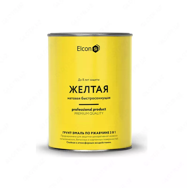 Грунт-эмаль по ржавчине Elcon 3 в 1, желтый