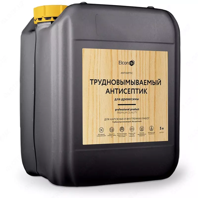 Yuvish qiyin bo'lgan antiseptik Elcon (Rangsiz / 5l)