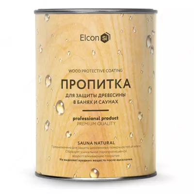 Пропитка для бань и саун Elcon Sauna Natural ( Молочный / 0.9 л )